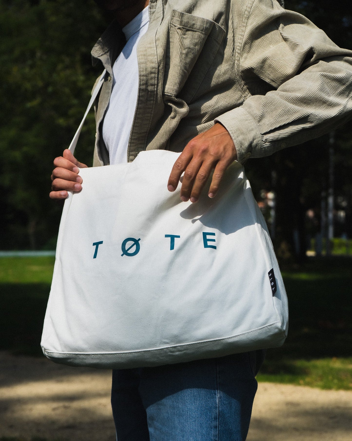 Off White/Blue TØTE Bag-tote bag-TØTE