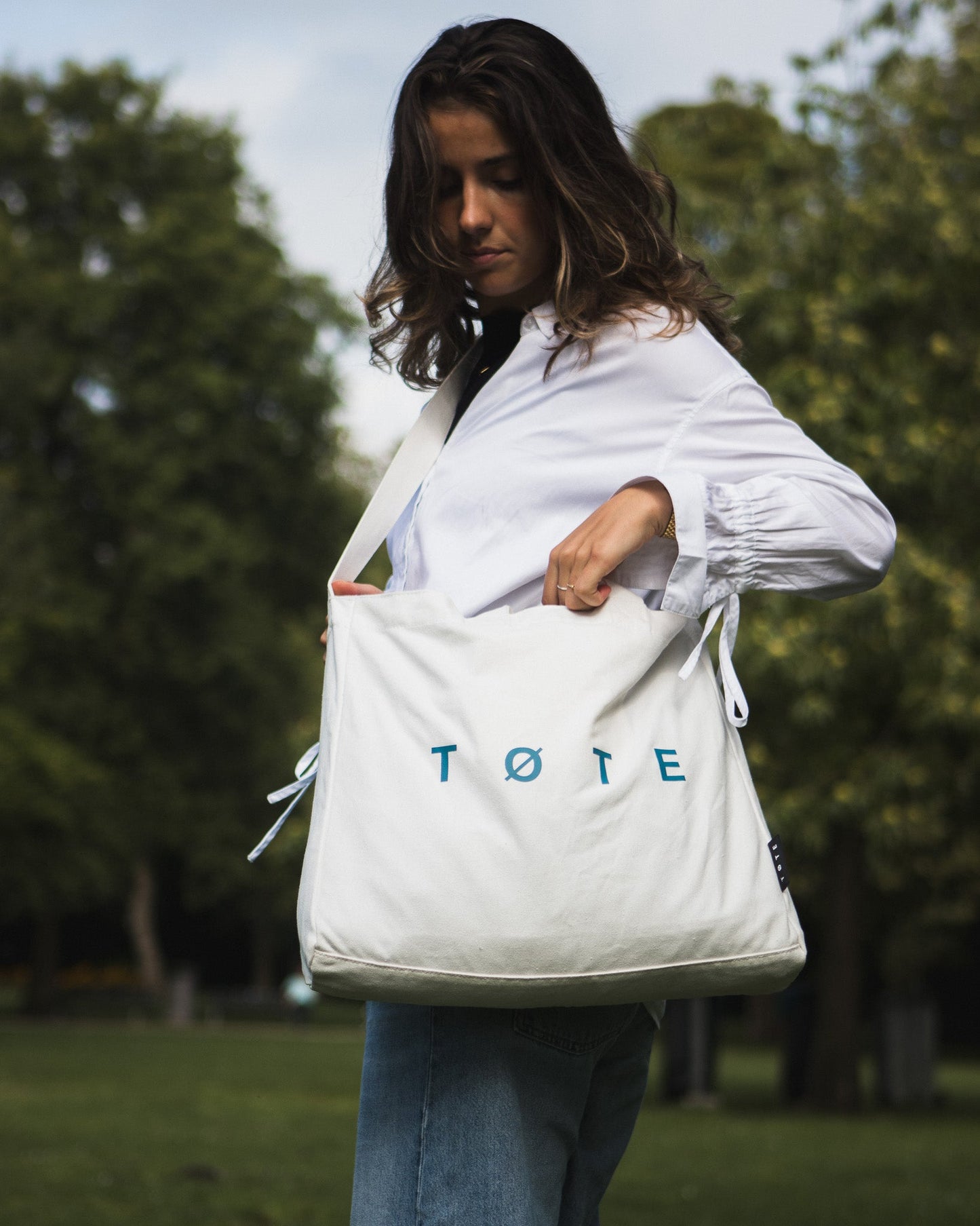 Off White/Blue TØTE Bag-tote bag-TØTE